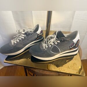 Philippe Model White and Multicolor Sneakers